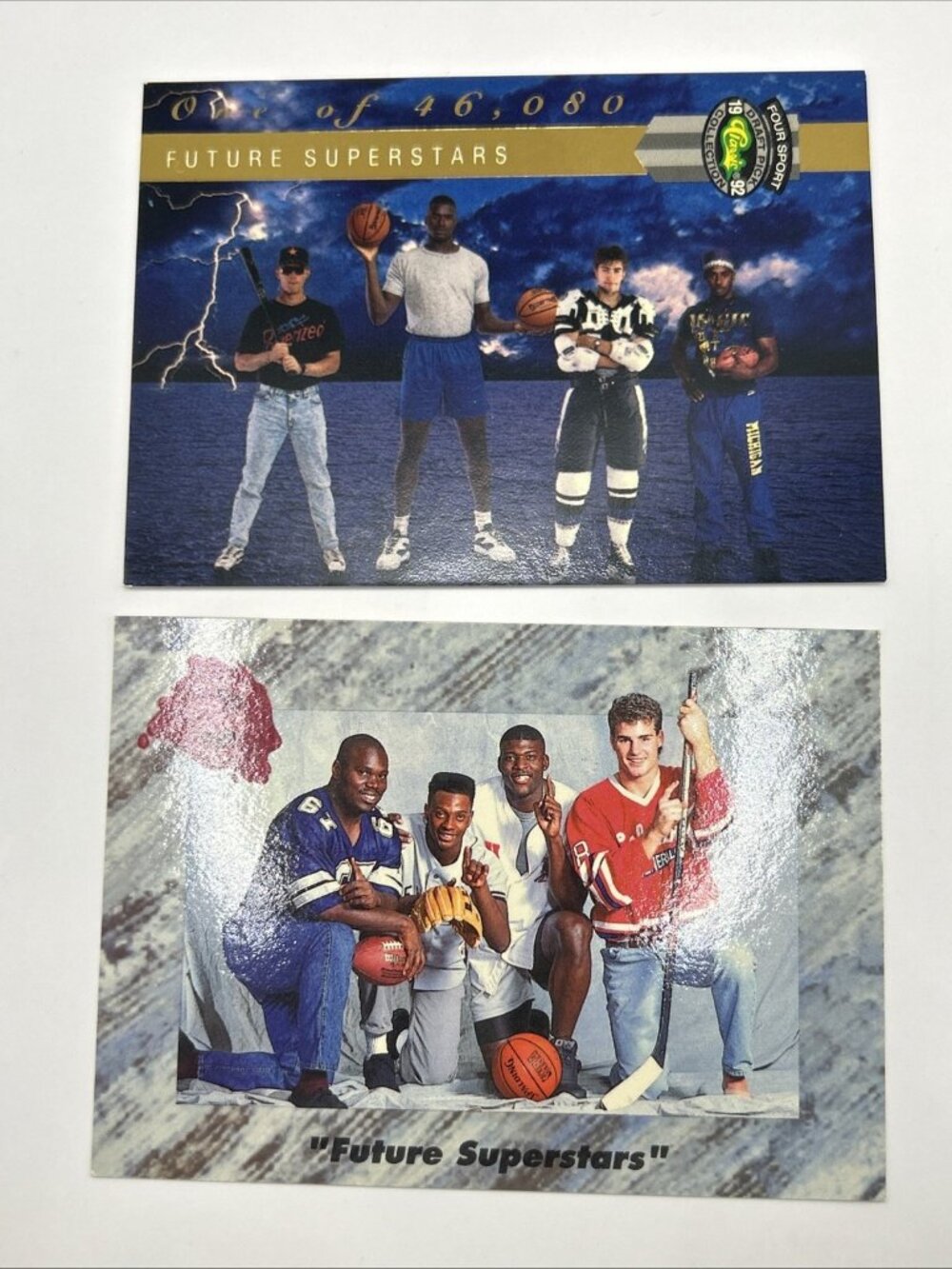 1992 Classic Four Sport Future Superstars Limited Prints Only 10,000 + 1991 Card